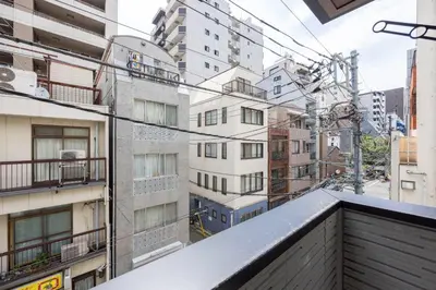 a view from a balcony of buildings at skye yusima in Tokyo