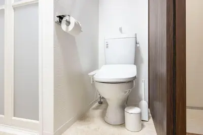 a bathroom with a white toilet in a room at Fruit Elegant in Tokyo