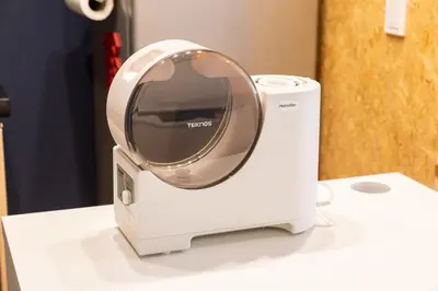 a hair dryer sitting on top of a counter at AsahiStay -Asakusa, Self check in & Well located house in Tokyo