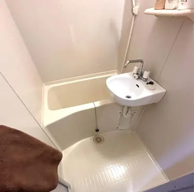 a small bathroom with a sink and a toilet at Amika First 303 AF33 in Tokyo