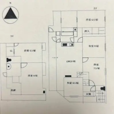 a drawing of a floor plan of a room at JOY HOUSE Near Ikebukuro in Tokyo