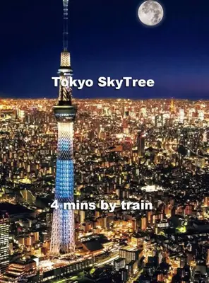 a view of the tokyo sky tower at night at Daiichi House in Tokyo
