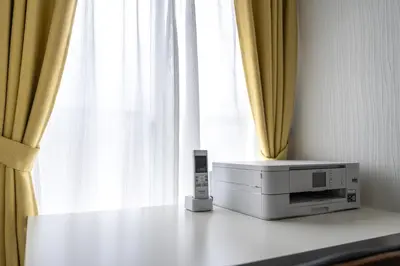 a room with a table with a microwave and a window at Asakusa Stay in Tokyo