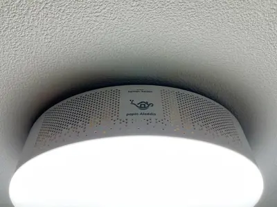 a ceiling of a car with a light on it at \u7acb\u77f35\u4e01\u76eem401 in Tokyo