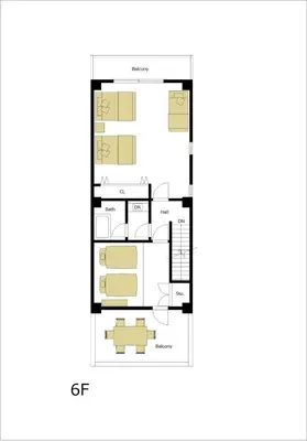 a floor plan of a house at Spacious 1120feet , 3-Bedroom Apartment near Ikebukuro, 2 Minutes to Train in Tokyo