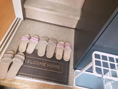 a box with a group of five pairs of shoes at B & K Nakanosakaue in Tokyo