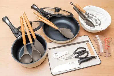 a bunch of utensils sitting on top of a table at Asakusa and Ueno Area, 2 Minutes to Iriya Station, Very Convenient in Tokyo