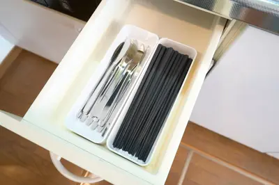 a tray with utensils sitting on a table at FINOA Residential Suite Kita-Ikebukuro in Tokyo