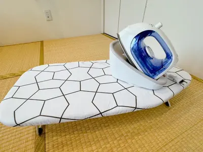 a white toilet with a blue seat in a room at Home Suite Home Ikejiri - Shibuya 1 Stop! Sleek Confort with Washer and Dryer in Tokyo
