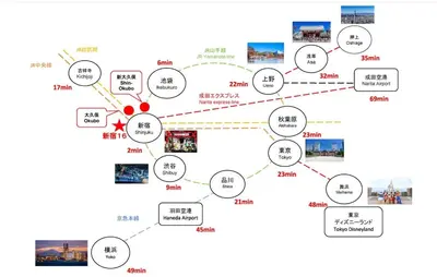 a map of the city of singapore at \u65b0\u5bbf16 Shinjuku16 in Tokyo
