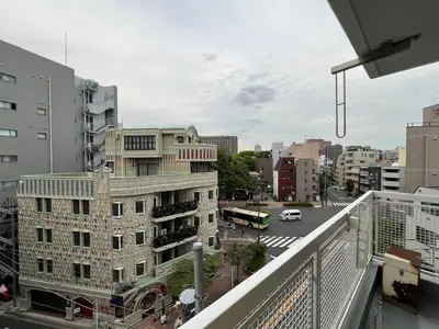 a view of a city from a balcony at Shinjuku Waseda Hostel-SJ0147 in Tokyo