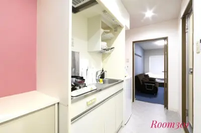 a kitchen with a sink and a counter top at Avanti Room 203-301 - Vacation STAY 68751v in Tokyo