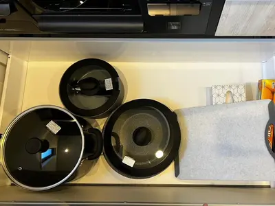 a room with two dvds sitting on a shelf at \u516b\u5e836\u4e01\u76ee in Tokyo