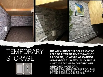 a collage of three pictures of a room at FIKA Shibuya Honmachi 102 in Tokyo