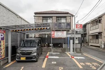 a car is parked at a gas station at Tokoryokan - Takasago - Vacation STAY 58684v in Tokyo
