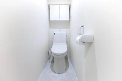 a bathroom with a white toilet in a stall at NishiShinjuku5chome sta 5 mins walk Max 5 people in Tokyo