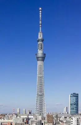 a view of the eiffel tower in a city at Ohanajaya 3min Garden View House 4 beds in Tokyo