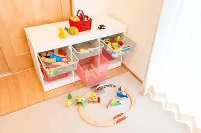 a small toy room with an open refrigerator at HOTEL Zephyr Yotsugi - Vacation STAY 67085v in Tokyo