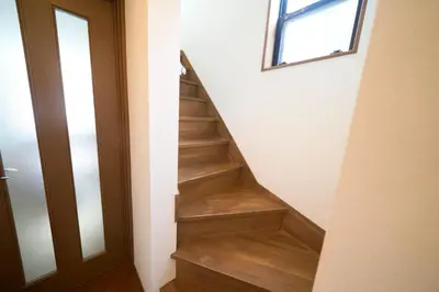 a staircase in a house with a window at Toshima-ku - House - Vacation STAY 17508 in Tokyo