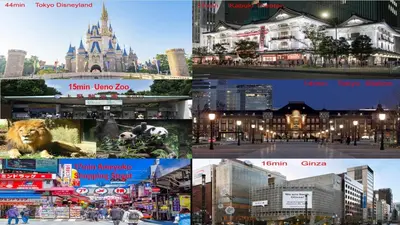 a collage of photos of different cities and buildings at 24\u5e749\u6708\u30aa\u30fc\u30d7\u30f3 \u767d\u5c71\u99c55\u5206 \u53ce\u5bb912\u4eba \u4e38\u8cb8\u3057\u5207\u308a 101\u5ba4 in Tokyo