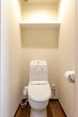a bathroom with a white toilet in a room at \u6771\u6d45\u83492\u4e01\u76eeb201 in Tokyo