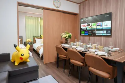 a dining room with a table and a room with a bed at Itabashi Minamicho ten, Diamond Yu - Vacation STAY 61425v in Tokyo