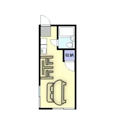 a picture of a floor plan of a bedroom at Maison Shin Nakano 203 MS23 in Tokyo