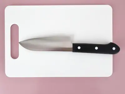 a knife sticking out of a white door at Ikebukuro-Kanamecho Studio - 2 Seconds from Kanamecho Station - Comfortable & Central 3F in Tokyo