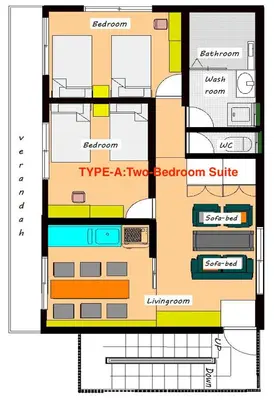a floor plan of a two storey house at \u30b7\u30c6\u30a3\u30d1\u30fc\u30eb\u685c\u65b0\u753a \u6e0b\u8c37\u65b0\u5bbf\u81ea\u7531\u304c\u4e18\u306b\u4fbf\u5229\u306a\u30a2\u30af\u30bb\u30b9 in Tokyo