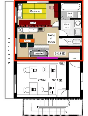 a floor plan of a house at \u30b7\u30c6\u30a3\u30d1\u30fc\u30eb\u685c\u65b0\u753a \u6e0b\u8c37\u65b0\u5bbf\u81ea\u7531\u304c\u4e18\u306b\u4fbf\u5229\u306a\u30a2\u30af\u30bb\u30b9 in Tokyo