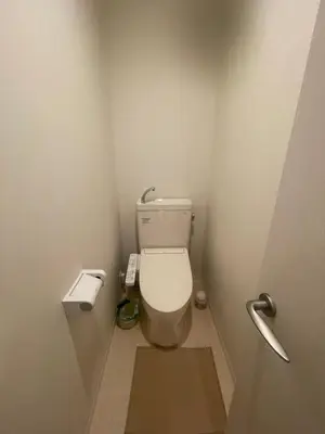 a small bathroom with a toilet in a stall at Tokyo Shibya 88 Shared House in Tokyo