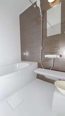 a bathroom with a shower and a tub and a toilet at City Pal Sakurashinmachi - Vacation STAY 17738 in Tokyo