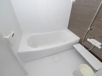 a white bathroom with a toilet and a shower at City Pal Sakurashinmachi - Vacation STAY 17738 in Tokyo