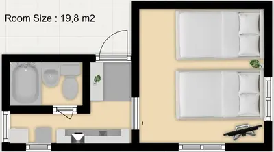 a floor plan of a house with a room size at NEW! Downtown Shibuya Prime Unit, Perfect location in Tokyo