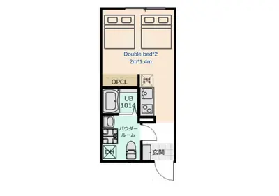 a floor plan of a building at COMMA HOUSE Otsuka 203 in Tokyo