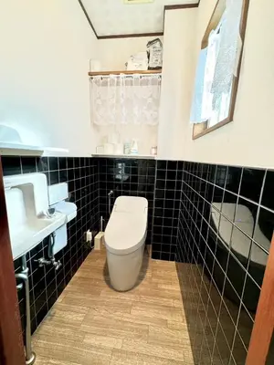 a bathroom with a toilet and a sink at KOBAYASHi \u6771\u4eac in Tokyo