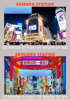two pictures of a busy city at night at LoveTokyo Easy Access Nezu Sunset House \u6839\u6d25\u99c5\u5f92\u6b691\u5206 \u30a8\u30ec\u30d9\u30fc\u30bf\u30fc \u4e0a\u91ce \u8c37\u4e2d\u9280\u5ea7 \u6839\u6d25\u795e\u793e \u6771\u4eac\u5927\u5b66 \u65b0\u5bbf \u6e0b\u8c37 \u9280\u5ea7 \u7bc9\u5730 \u539f\u5bbf\u8fd1\u3044 in Tokyo