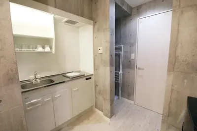 a bathroom with a sink and a shower at AirHOME TOKYO EBISU101 in Tokyo