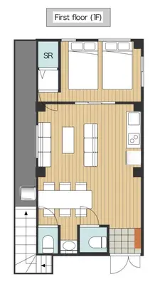 a plan of the first floor of a building at 98, Higashi-tateishi A 1st floor of the apartment, \u6771\u7acb\u77f3A 1F in Tokyo