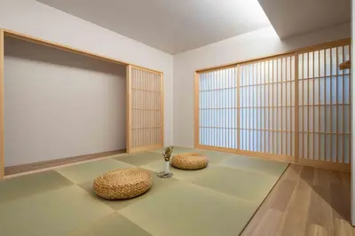 a room with two baskets and a large window at Sunny Heights 101 - Vacation STAY 27017v in Tokyo