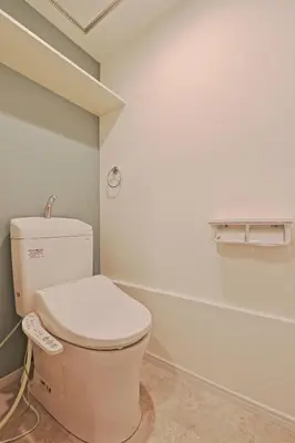 a bathroom with a white toilet in a room at V Close to Shinjuku Kabukicho Korean Town FrWIFI G in Tokyo
