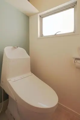 a white toilet in a bathroom with a window at V Close to Shinjuku Kabukicho Korean Town FrWIFI H in Tokyo