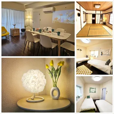 a collage of pictures of a living room and a bedroom at Open #\uc2e0\uc8fc\ucfe05\ubd84#\uc2dc\ubd80\uc57c10\ubd84#\uc624\ucfe0\ubcf4\uc5ed3\ubd84#\ub2e4\ub2e4\ubbf8\uc544\ud30c\ud2b8#\uce68\uc2e43\uac1c#\ube54\ud504\ub85c\uc81d\ud130#84m2#\ubca0\uc2a4\ud2b8\uc2ac\ub9bd\ub9e4\ud2b8\ub9ac\uc2a4 in Tokyo