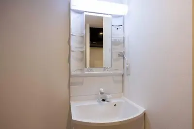 a bathroom with a sink and a mirror at \u30cf\u30fc\u30d0\u30fc\u30ba\u30ec\u30b8\u30c7\u30f3\u30b9\u516b\u5e83 in Tokyo