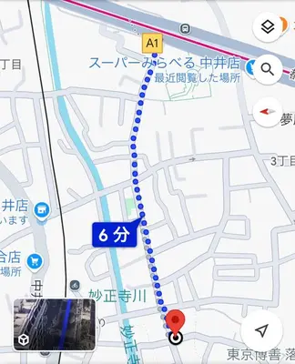 a map with a blue dot on it at Lucky House\u65b0\u5bbf21 in Tokyo