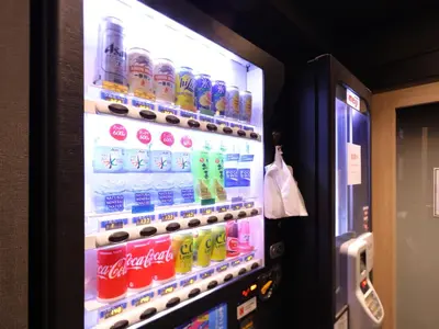 a vending machine filled with lots of drinks at Dormy Inn Ueno Okachimachi in Tokyo