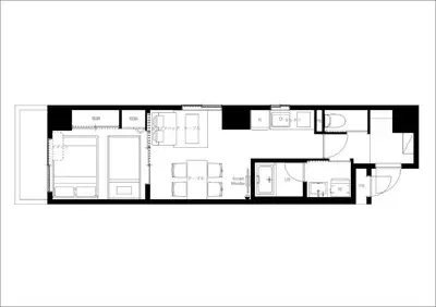 a floor plan of a house at \u30f4\u30a3\u30e9\u4e21\u56fd in Tokyo