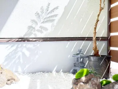 a plant sitting on a window sill next to a plant at Lili House -- Serene Japanese Garden Villa,4 min to station,3 bedrooms,8people ok in Tokyo
