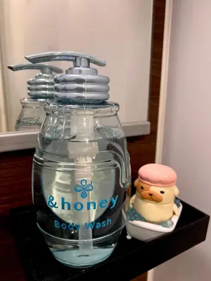 a bottle with a baby wish written on it on a shelf at High-end Tokyo shinjuku Central Park Flat 2 in Tokyo