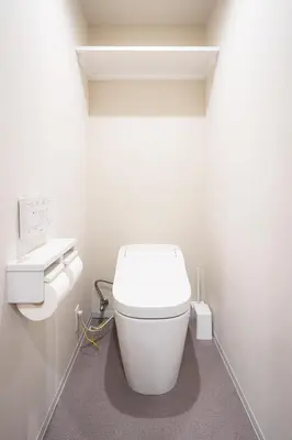 a white bathroom with a toilet and a sink at MANGA ART HOTEL, BAKUROCHO - Vacation STAY 14217v in Tokyo
